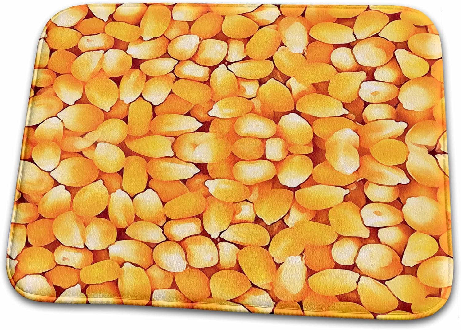 Dish Drying Mat - Unpopped Sweetcorn Acrylic Painting - Corn Kernal