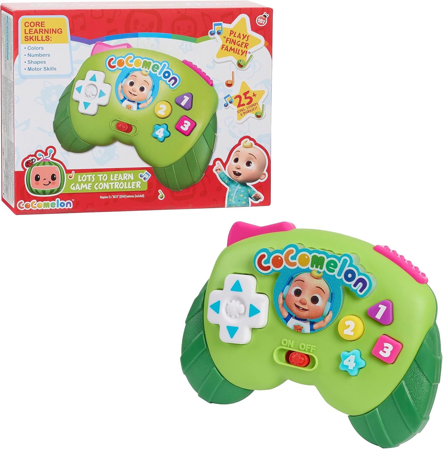 CoComelon Lots to Learn Game Controller, Preschool Learning and Education, Kids Toys for Ages 18 Month by Just Play