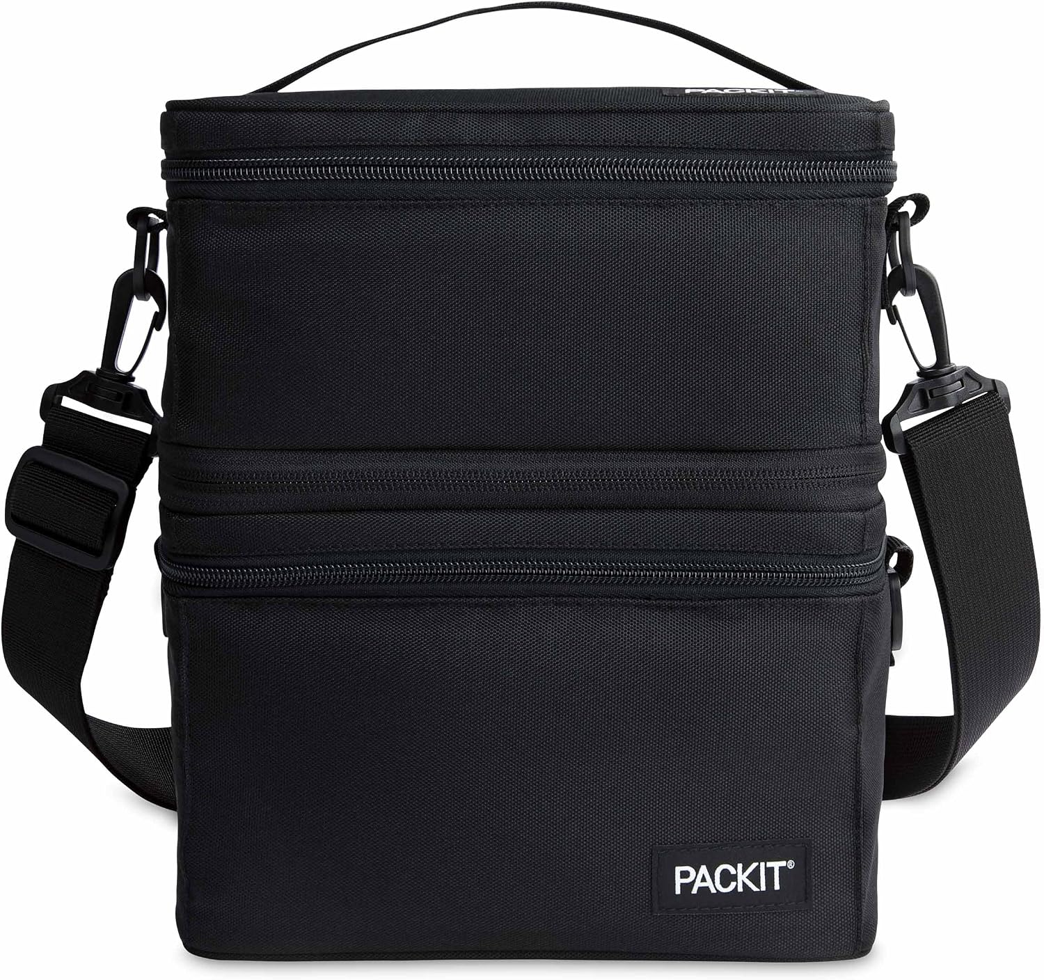 PackIt Freezable Mod 3-In-1 Lunch Box 4.5L Capacity, Black