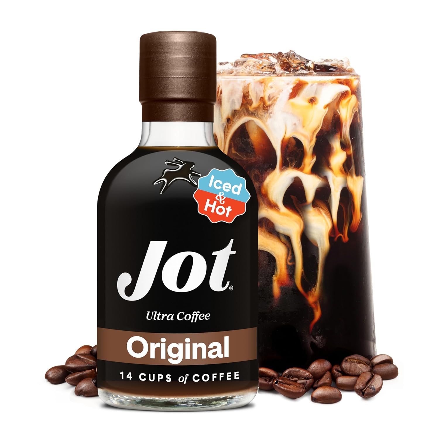 Jot Ultra Coffee Concentrate – Makes 14 Cups of Hot or Iced Coffee, Espresso & Lattes – Smooth Cold Brew Flavor, Sugar Free – Just Add Water or Milk, No Brewing – Original (14 Servings)