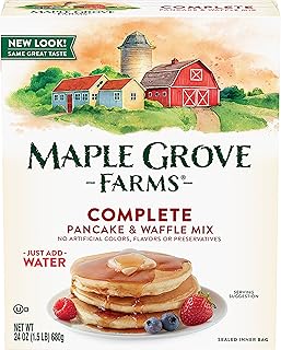 Maple Grove Farms, Complete All Natural Pancake & Waffle Mix, 24 Ounce (Pack of 6)