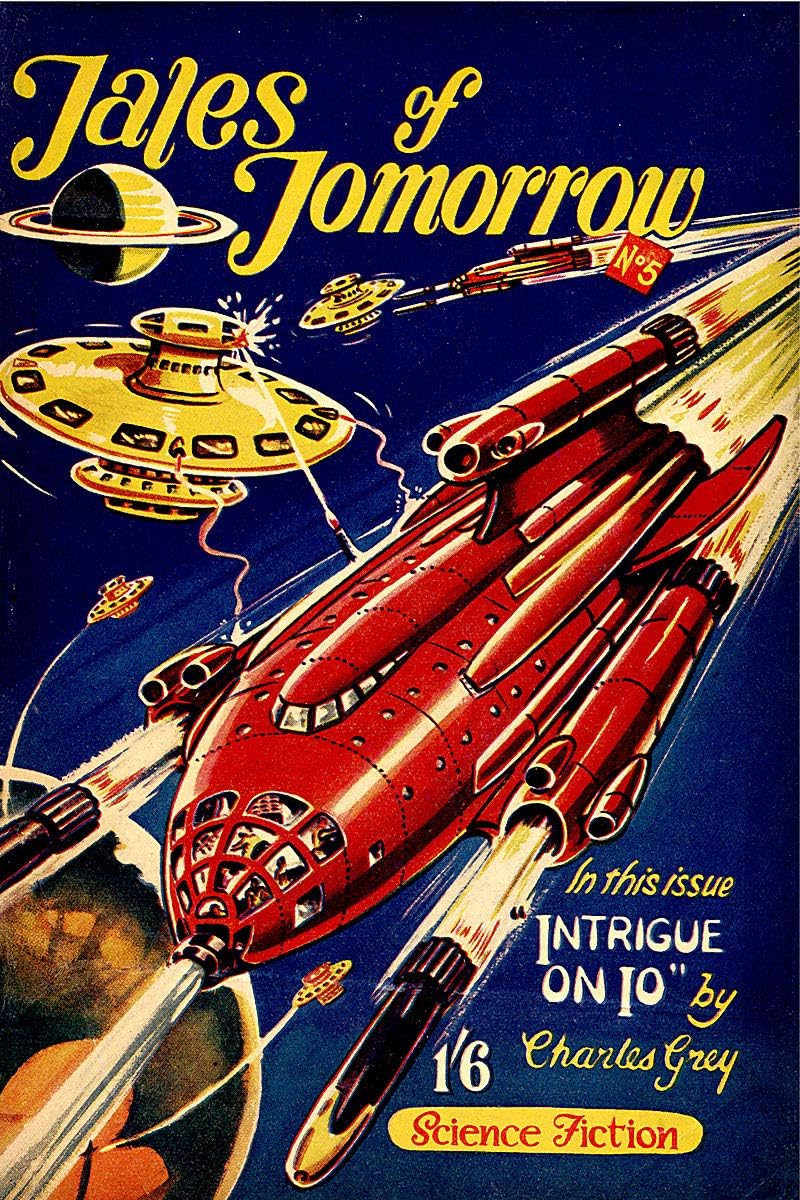 American Gift Services - Tales of Tomorrow 1945 Vintage Science Fiction and Fantasy Sci Fi Book Cover Art Poster - 24x36