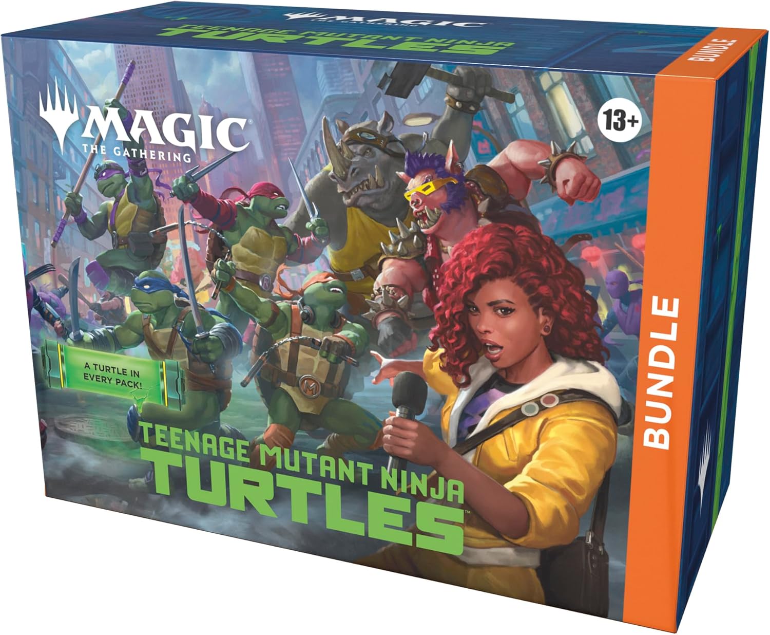Magic: The Gathering | Teenage Mutant Ninja Turtles - Bundle | 9 Play Boosters, 30 Lands, Foil Alt-Art Promo Card + Exclusive Accessories | Collectible Trading Card Game