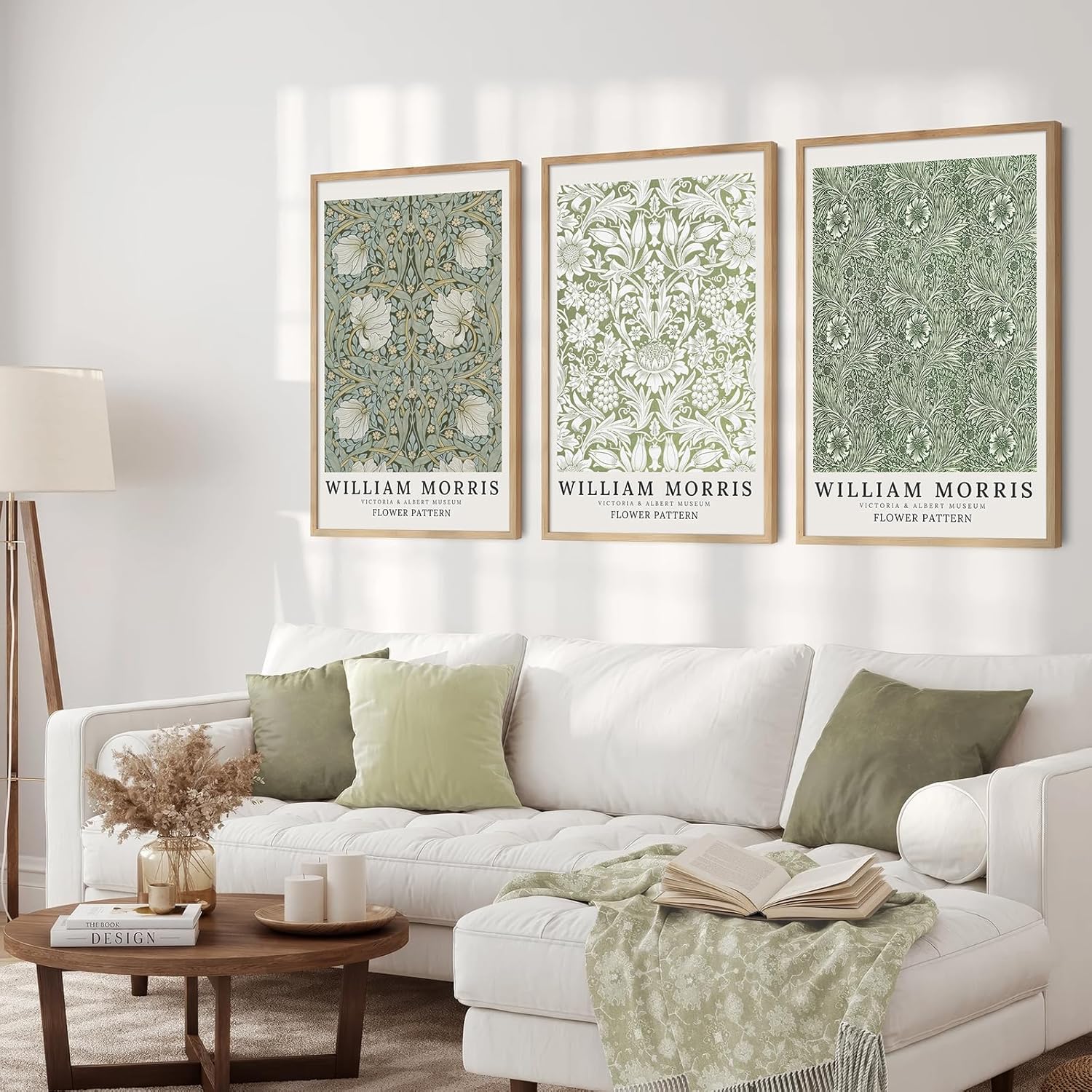 William Morris Wall Art Set of 3 Botanical Wall Decor Vintage Floral Canvas Prints William Morris Posters for Bedroom Living Room Plants Aesthetic Room Decor Unframed 12x16 Inch