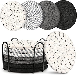 Coasters for Drinks, Coasters Set of 4 - Color, 8 Pack Coaster Set, Coffee Table Decor, Living Room Decor, Home Decor Living Room, Dining Table Centerpiece Decor, Room Decor for Men