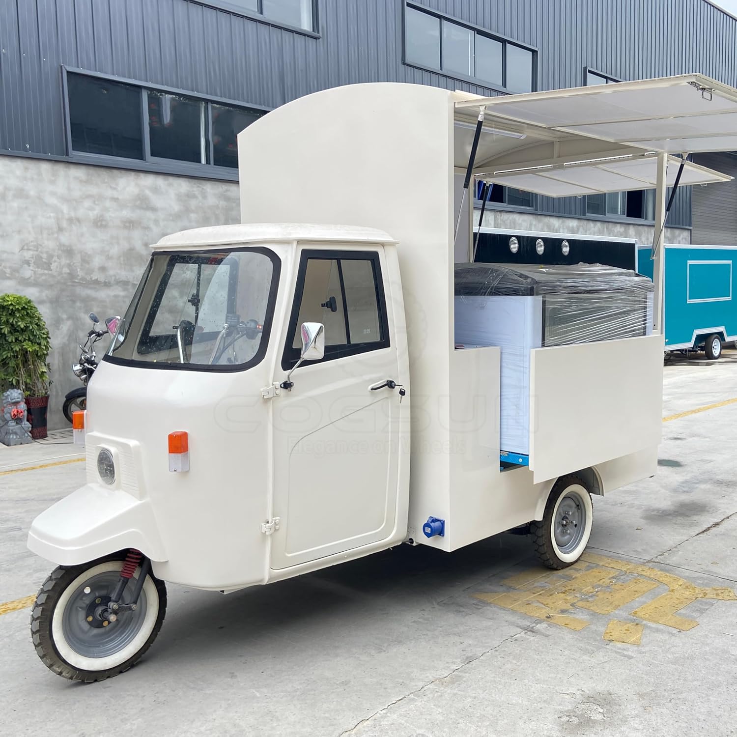 FOB Food Truck Trailer APE Electric Food Trucks for Sale Mobile Ape Food Trucks in Stock Concession Ape Food Trailers for Sale Ice Cream for Business Retro APE Food Trailers Hot Dog Vending Cart