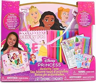 Tara Toys Princess Activity Tote - Ultimate Princess Adventure Bag with Coloring Books, Stickers, and Craft Supplies, Travel-Friendly Set for Little Artists, Imaginative Play, Ages 3+ 