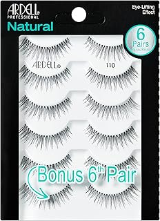 Ardell False Eyelashes Natural 110 Black, 1 pack (5 pairs per pack)