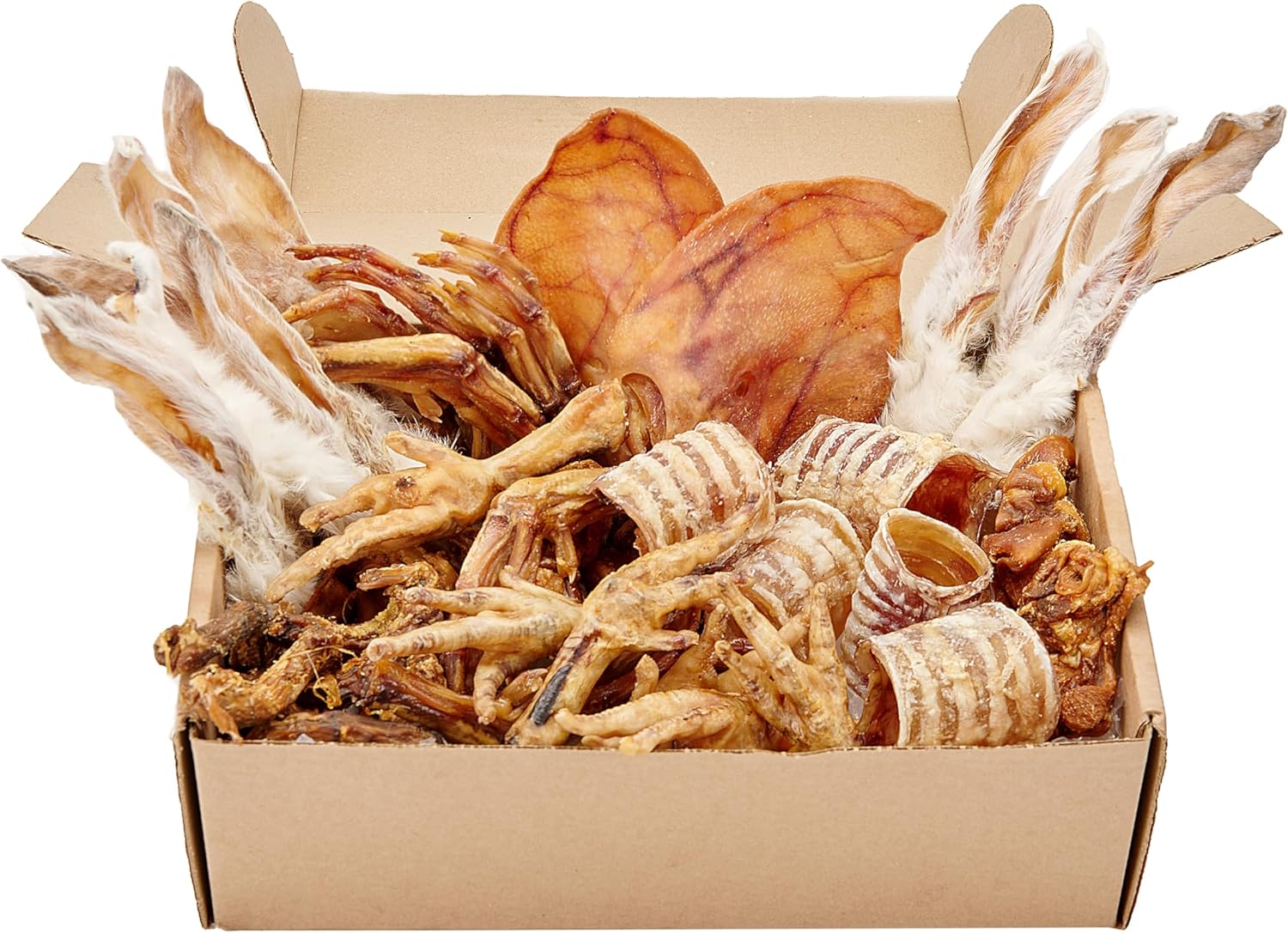 Natural Dog Treat Box, Rabbit, Chicken, Pork, Duck, 50 Pieces