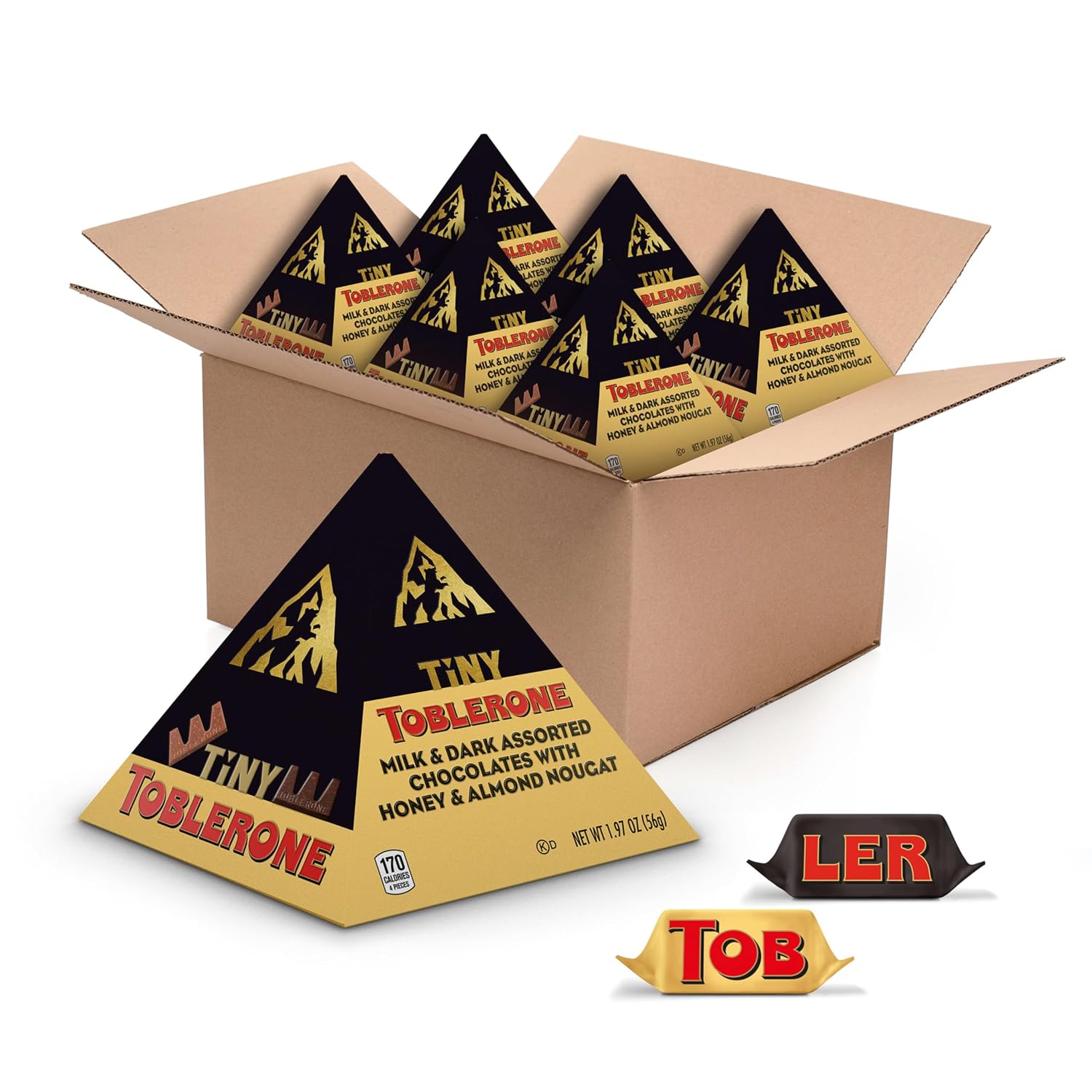 TOBLERONE Tiny Assorted Chocolate Bars Variety Pack, 6 Gift Boxes