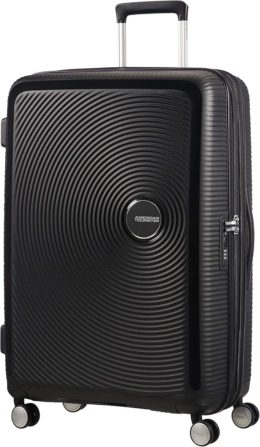 AMERICAN TOURISTER Soundbox - Spinner 77/28 Expandable Hand Luggage, 77 cm, 97 liters, Black (Bass Black)