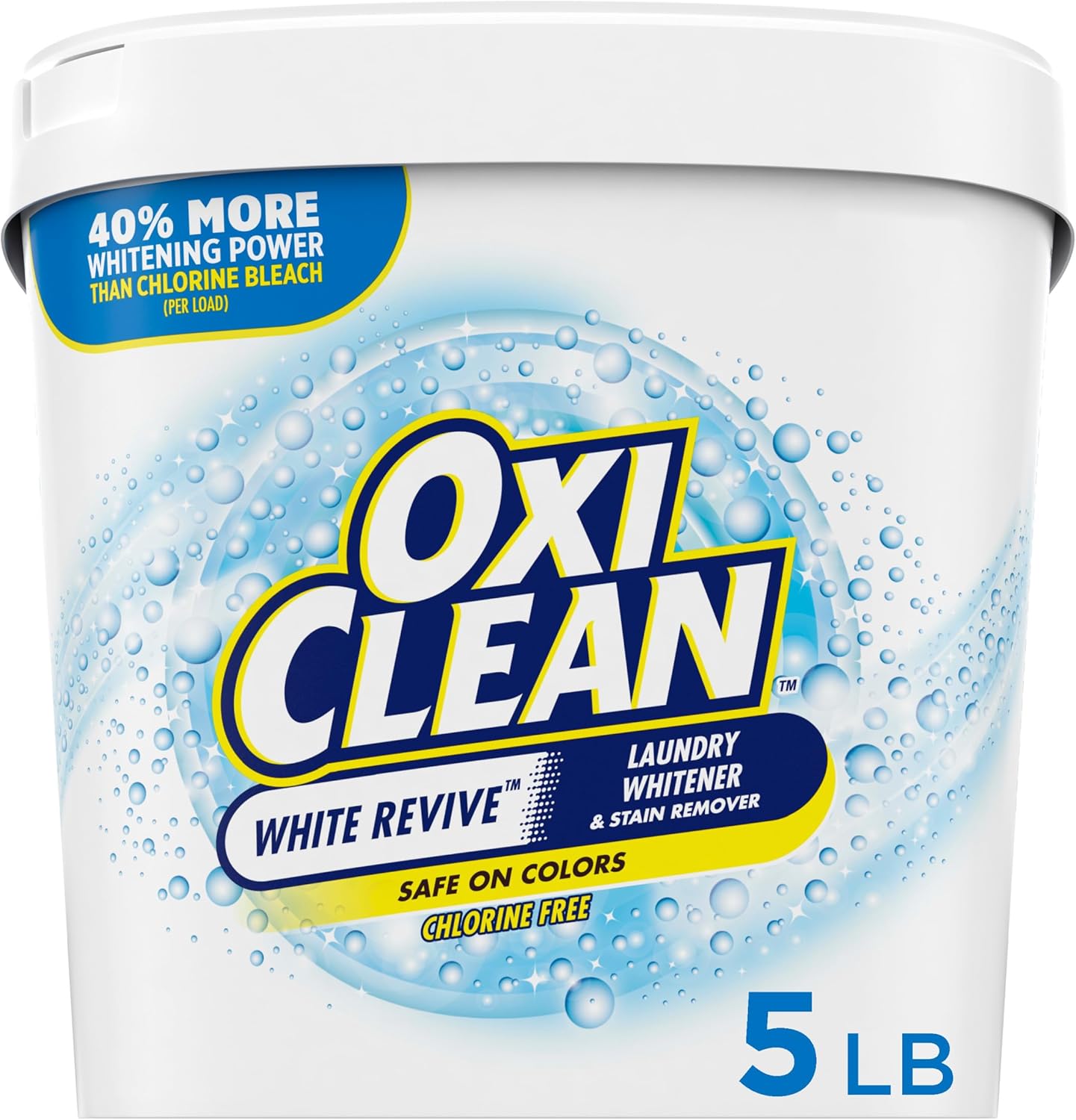 OxiClean White Revive Laundry Whitener and Stain Remover Powder, 5 lb