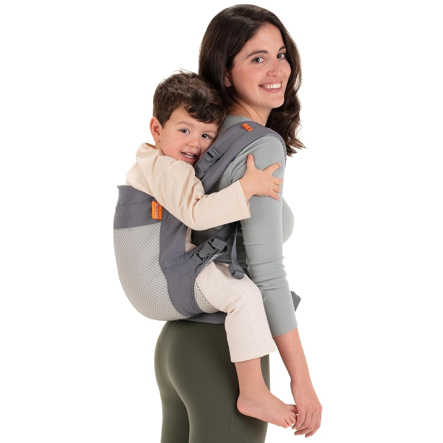 Beco Toddler Carrier 24-48 Months, 3D Mesh, Extra Wide Seat, Cool Dark Grey