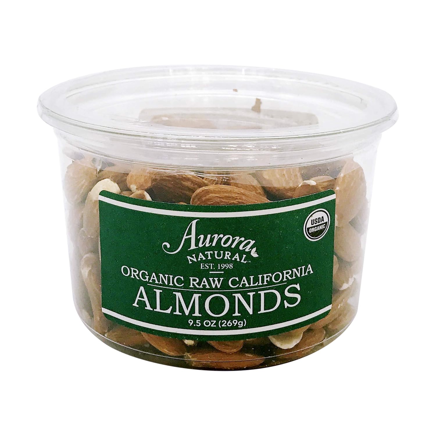 Aurora Products Organic Almonds, Raw, 9.5 oz