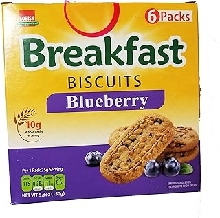 Sobisk Cookies, Biscuits Blueberry Breakfast 6 Packs, 5.3 Ounce