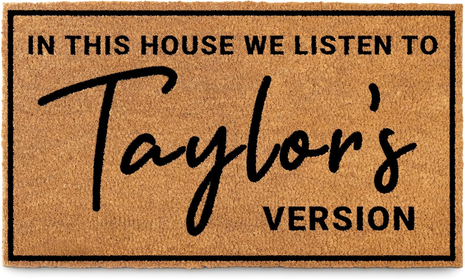 MAINEVENT in This House We Listen to Taylor's Version Door Mat 30x17 Inch, Coir Welcome Mat Outdoor, Doormat Gift for Women