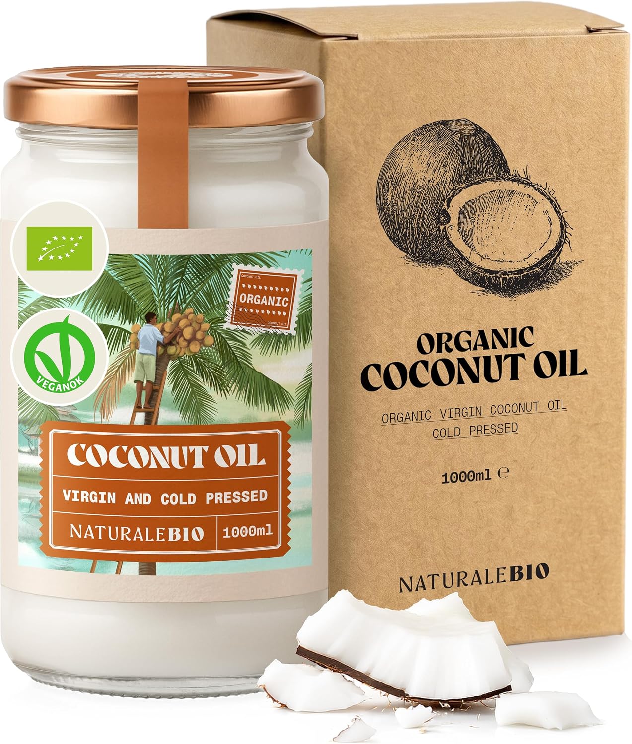 NaturaleBio Organic Virgin Cold-Pressed Coconut Oil