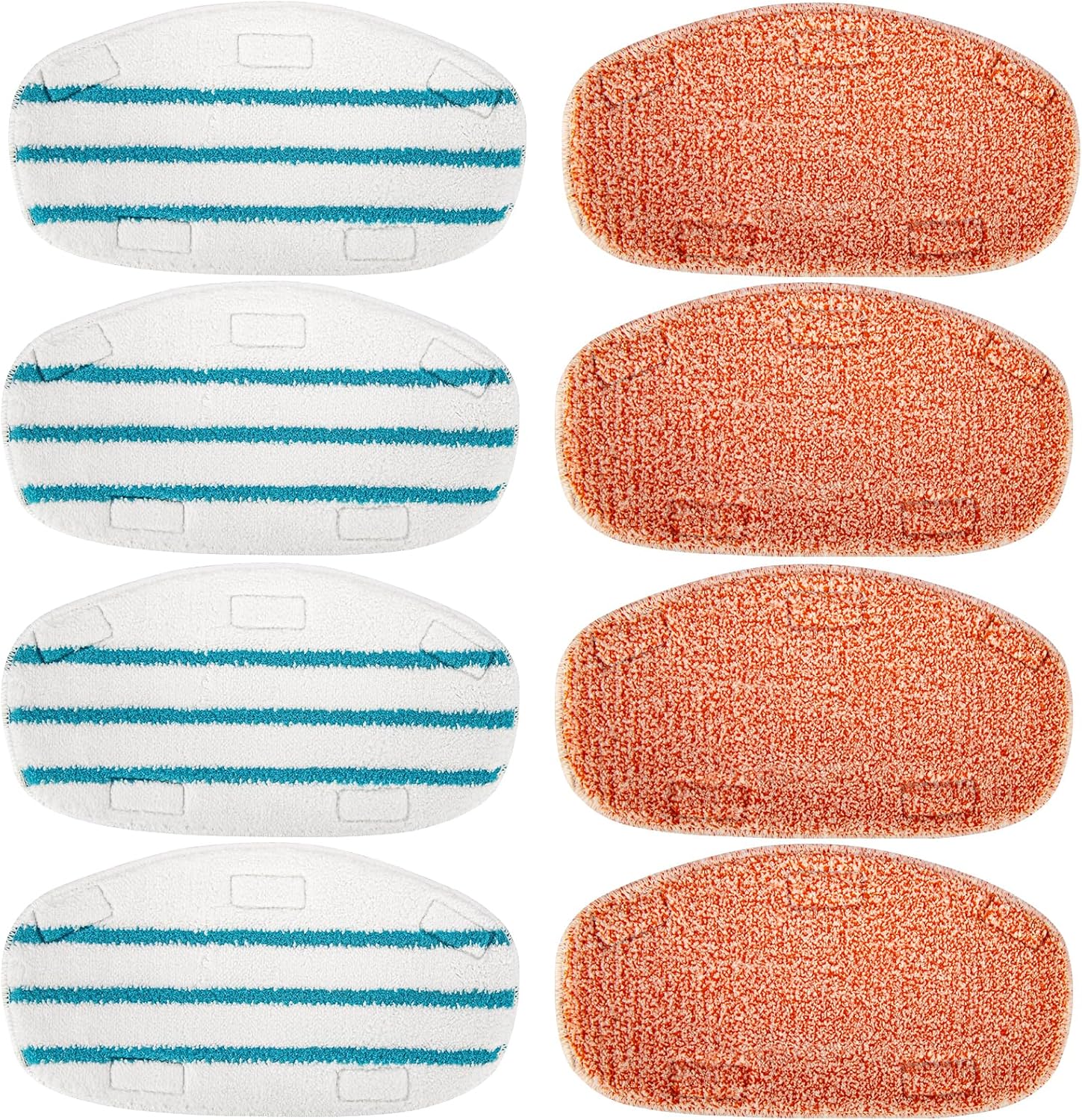8 Pack Steam Mop Replacement Pads Compatible with PurSteam Steam Mop Cleaner 10-in-1, 4 Upgraded Ultra Cleaning Pads and 4 Microfiber Steamer Washable Reusable Pads Replacement