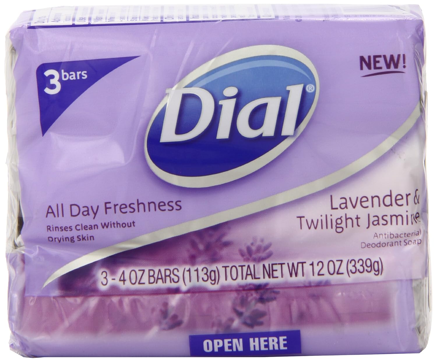 Dial Antibacterial Deodorant Soap Lavender & Twilight Jasmine - 3 CT