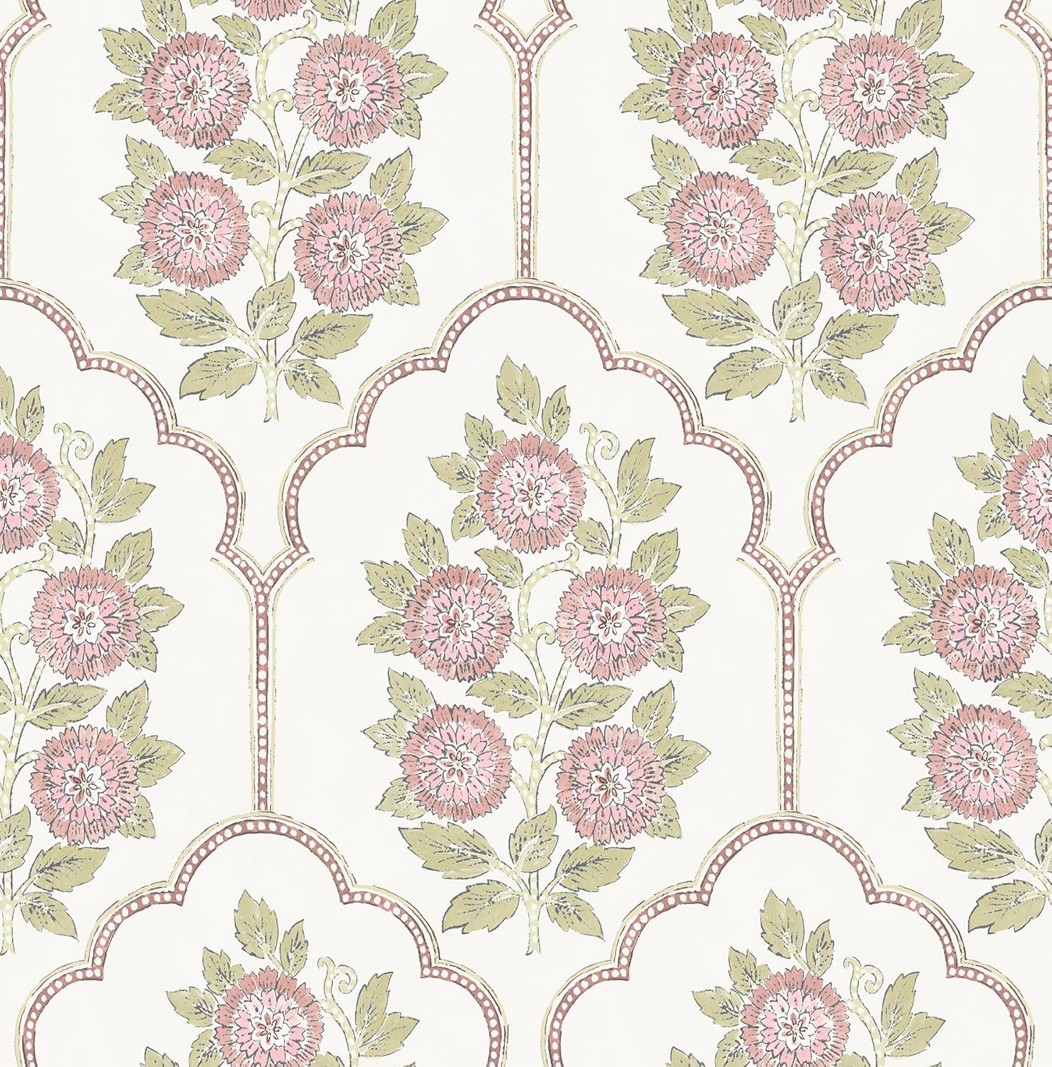NuWallpaper x Society Social Floral Bazaar Rose Water Peel and Stick Wallpaper, SSS6314