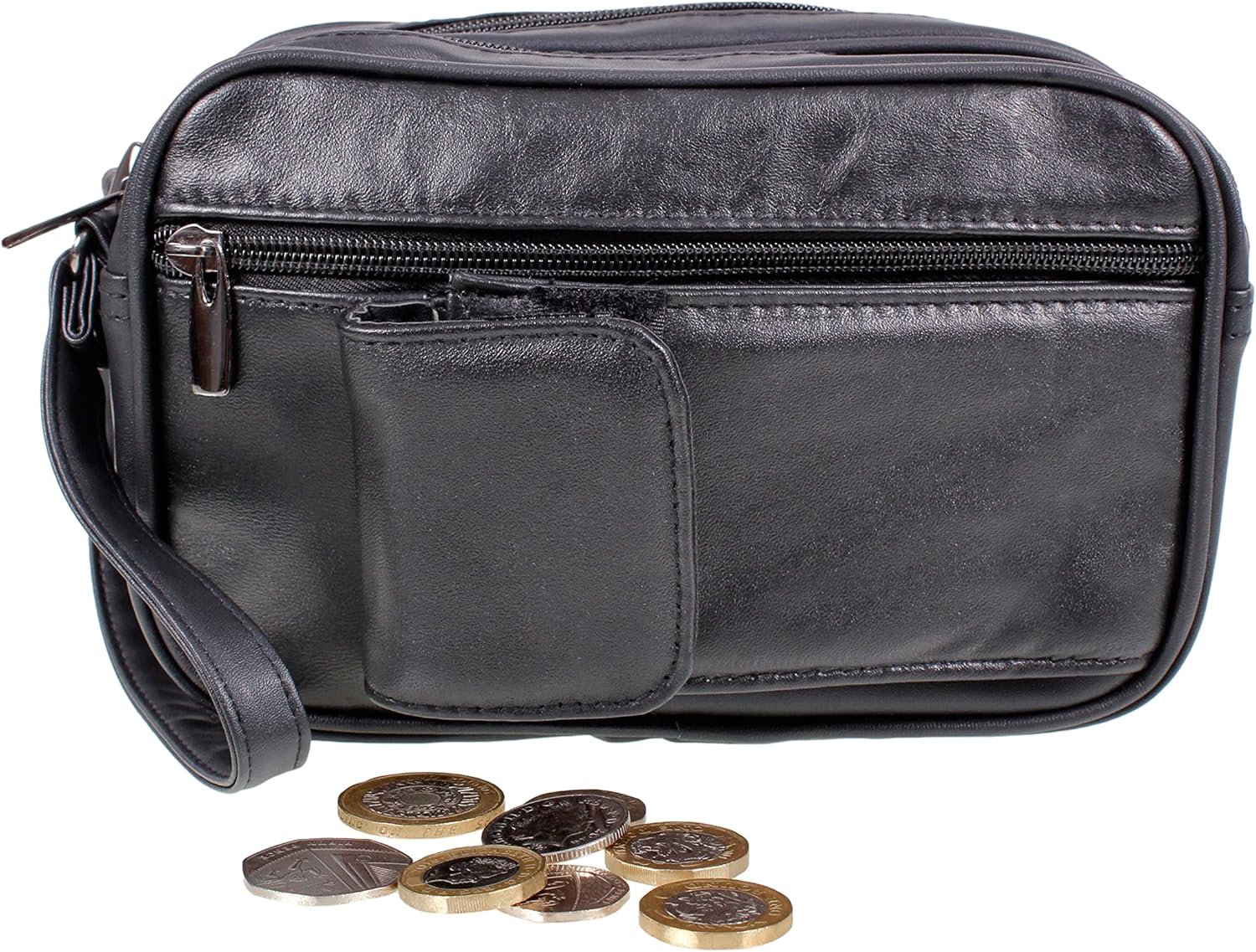 Taxi Driver Money Bag, Black, Medium