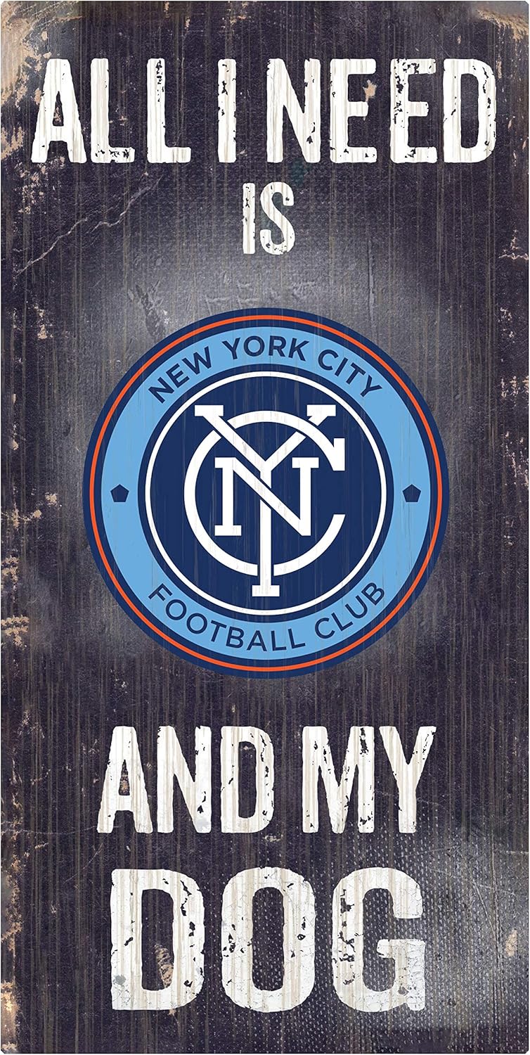 Fan Creations MLS New York Red Bulls Unisex New York Redbulls Soccer and My Dog Sign, Team Color, 6 x 12