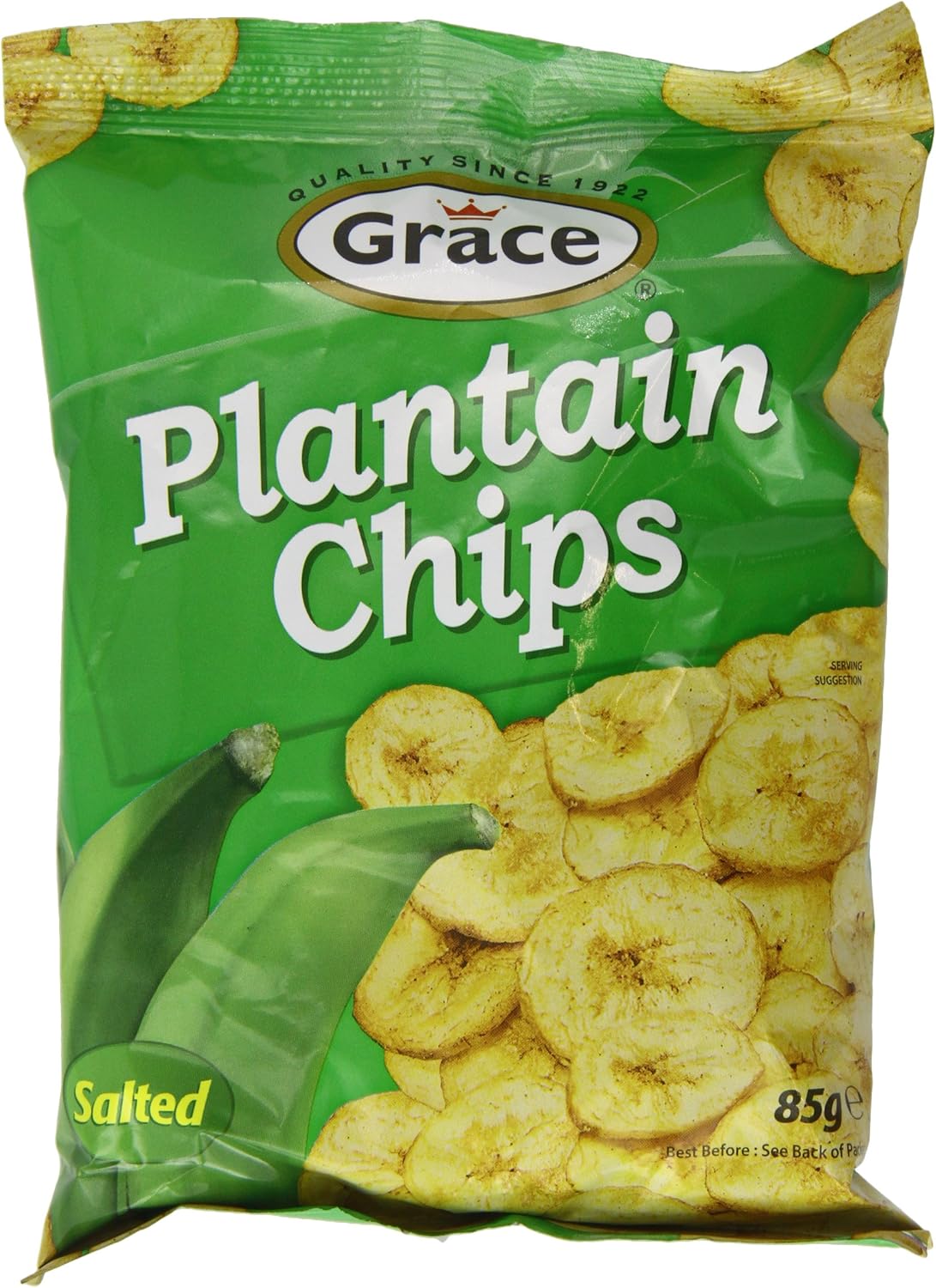 Grace Green Plantain Chips 85 g (Pack of 12)