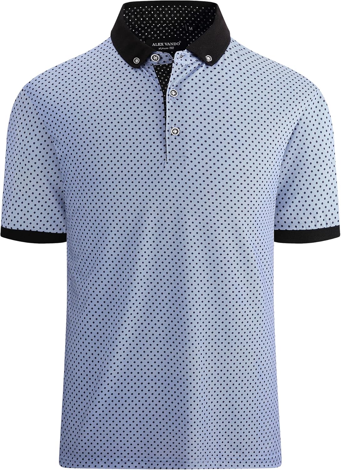 Alex Vando Mens Polo Shirts Short Sleeve Regular Fit Fashion Designed Shirt