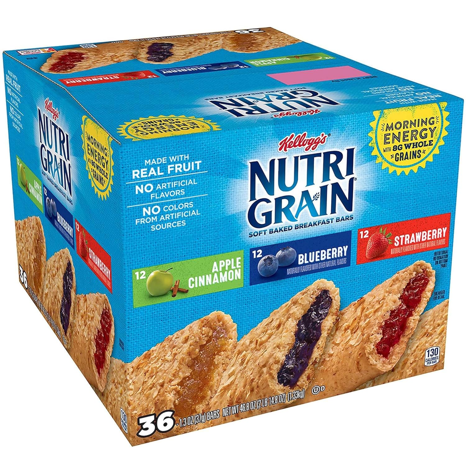 Kellogg S Nutri- Grain Bars Variety Pack (1.3 Oz. Bar, 36 Ct.) Wholesale, Cheap, Discount, Bulk (1 - Pack)