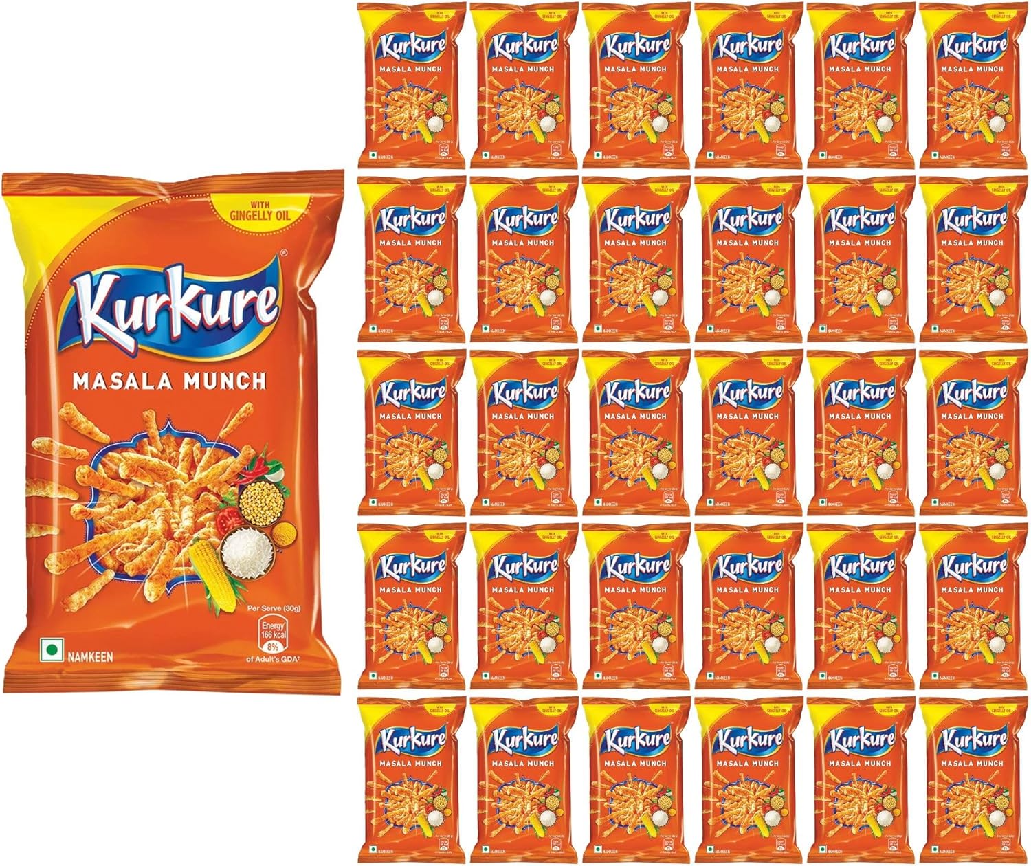 Kurkure Masala Munch 70g - Great combination of spice and crunch (30, Masala Munch)