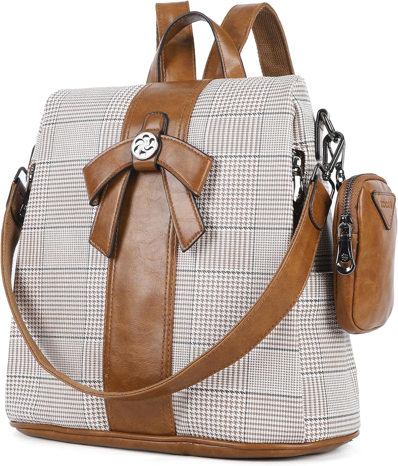 ZOCAI Backpack Purse for Women Fashion Backpack Purses PU Leather Daypacks Anti-Theft Shoulder Bag Satchel Purse