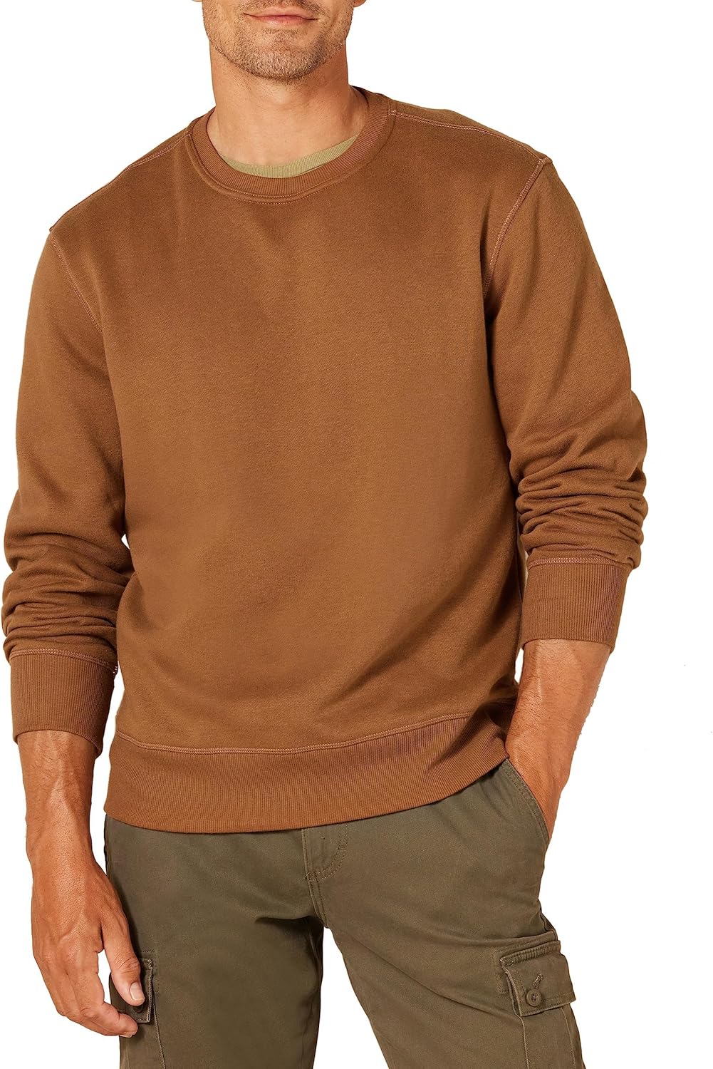 Amazon Essentials Men's Fleece Crew Neck Sweatshirt (Available in Big & Tall)