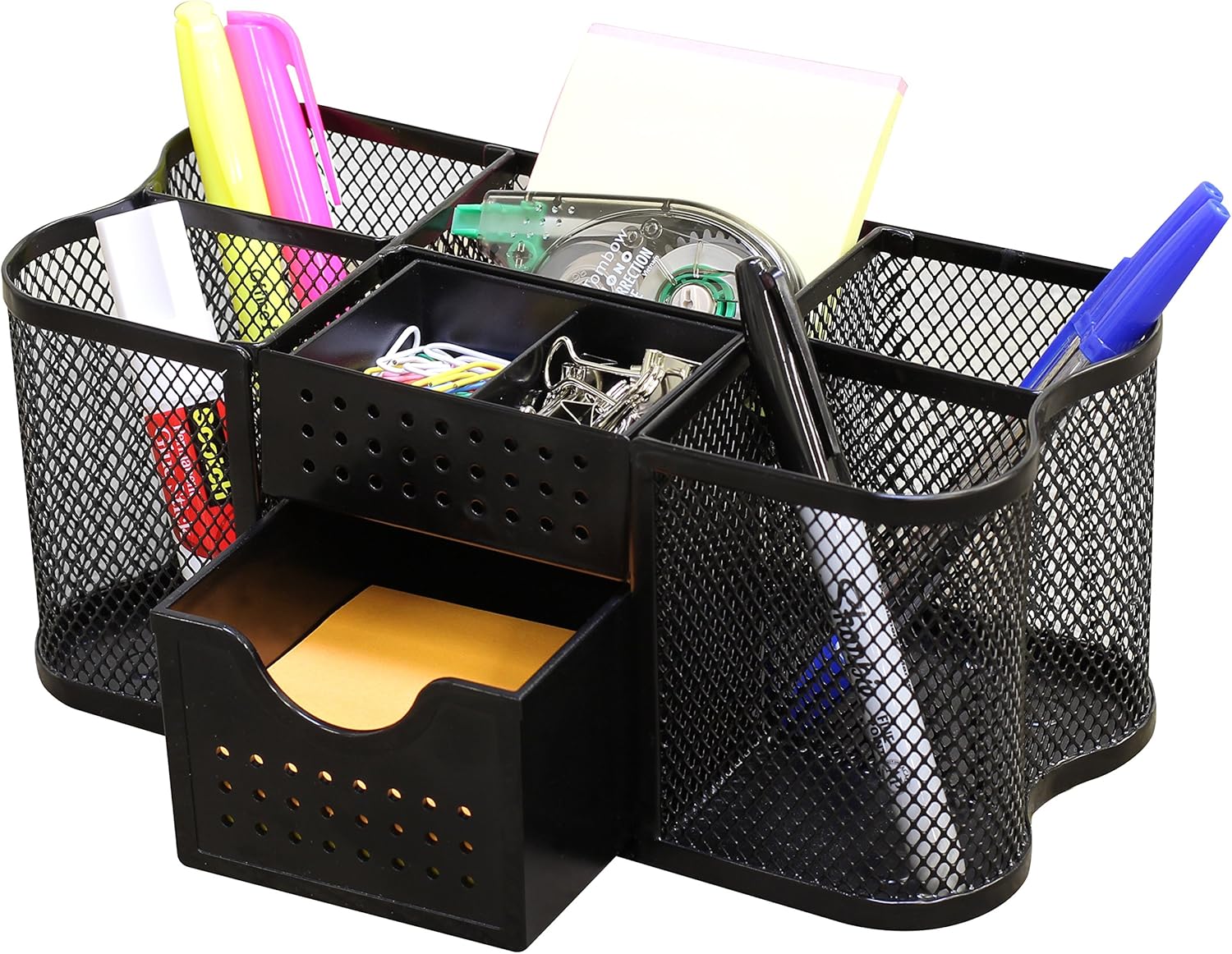 Deco Brothers Desk Organizers Pen Holder Office Caddy Storage, Black