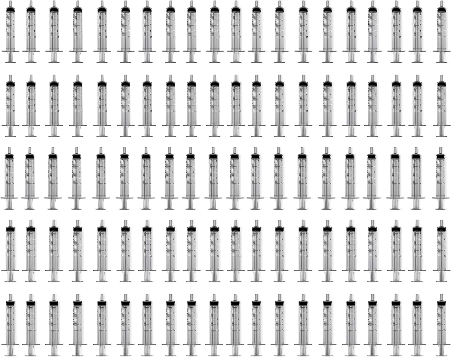 5ml Syringe Sterile with Luer Slip Tip, BH SUPPLIES - (No Needle) Individually Sealed - 100 Syringes