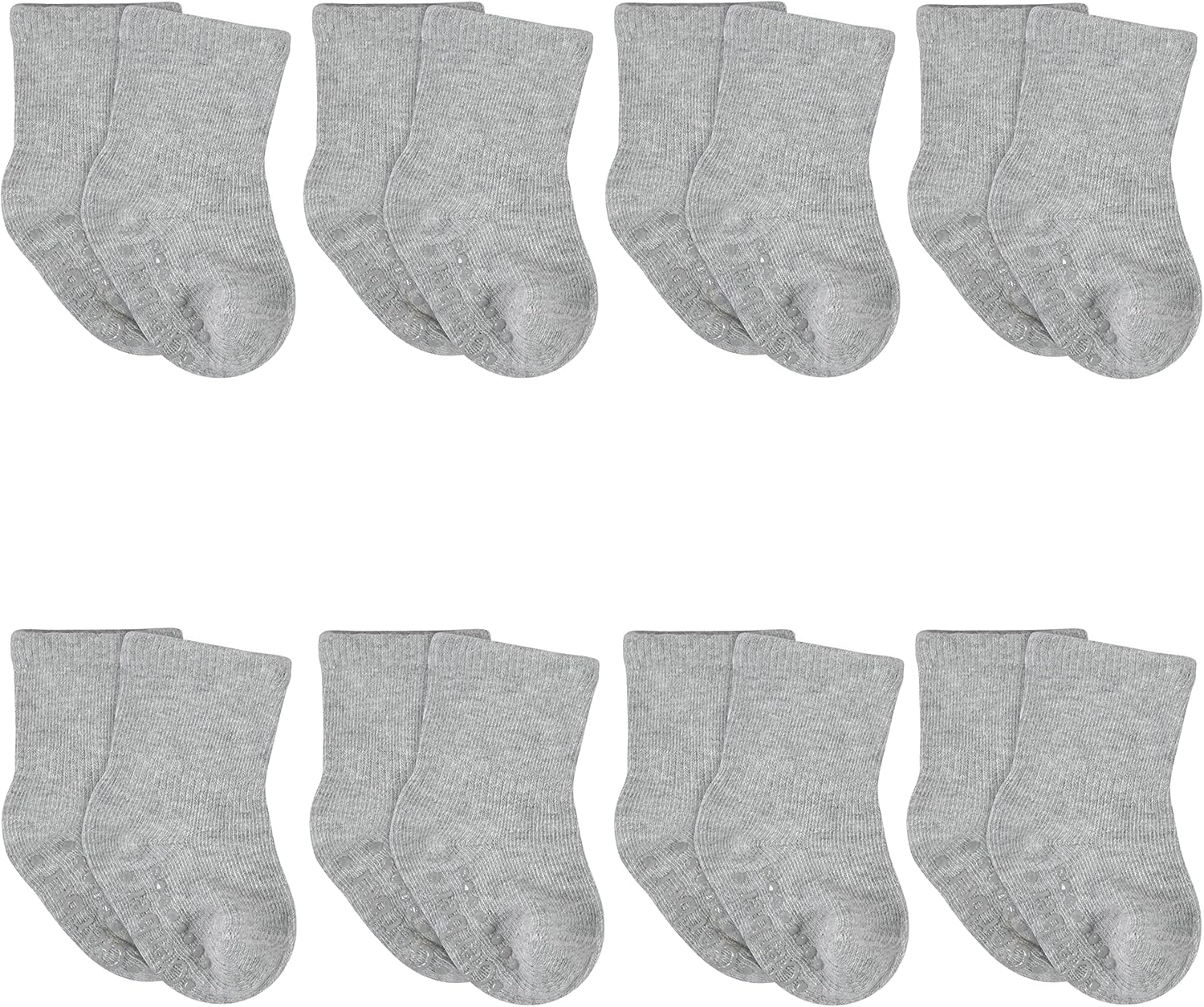 Gerber Baby 8-Pack Wiggle-Proof Jersey Crew Socks