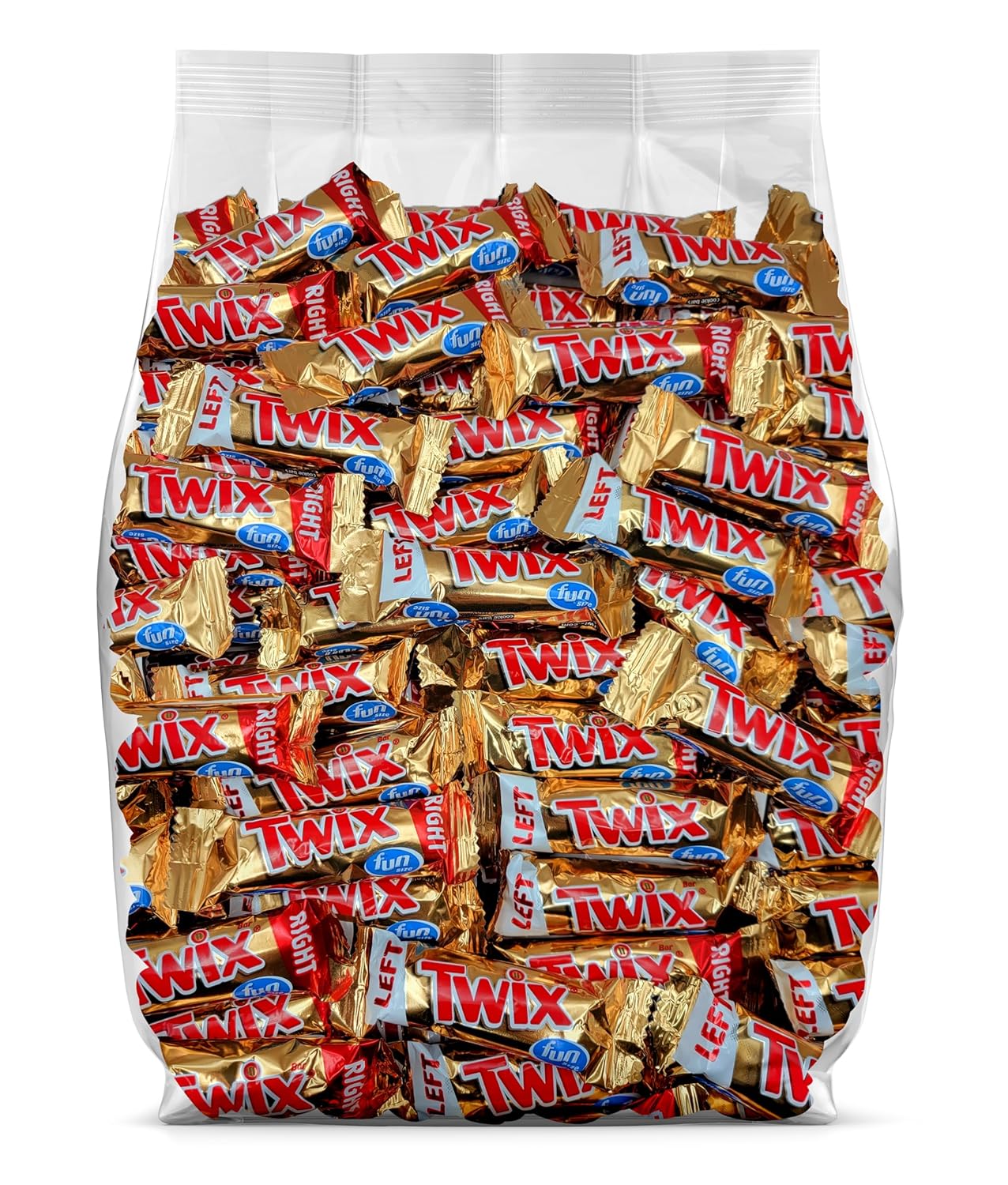 Twix Chocolate Candy Bars - Fun Size Twix Candy Bars - Individually Wrapped Bulk Twix Chocolate Bars - Twix Caramel Milk Chocolate Cookie Bars - Bulk Candy Bag (Pack of 65)