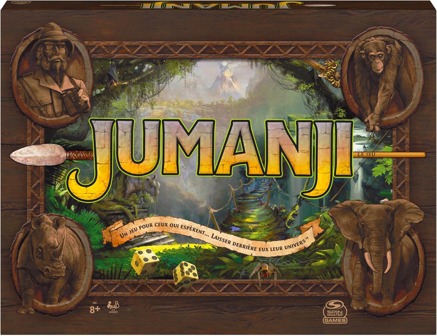Spin Master Board Game, Jumanji, Travel Game Version, Size L, (French Version)