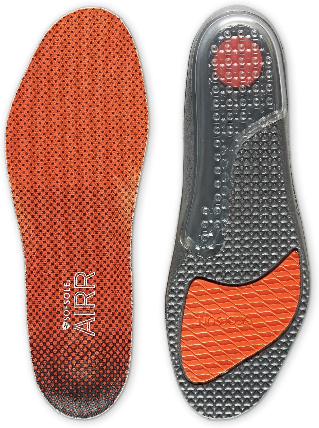 Sof Sole mens Airr Performance Full-length Insole, Orange, 9-10.5 US