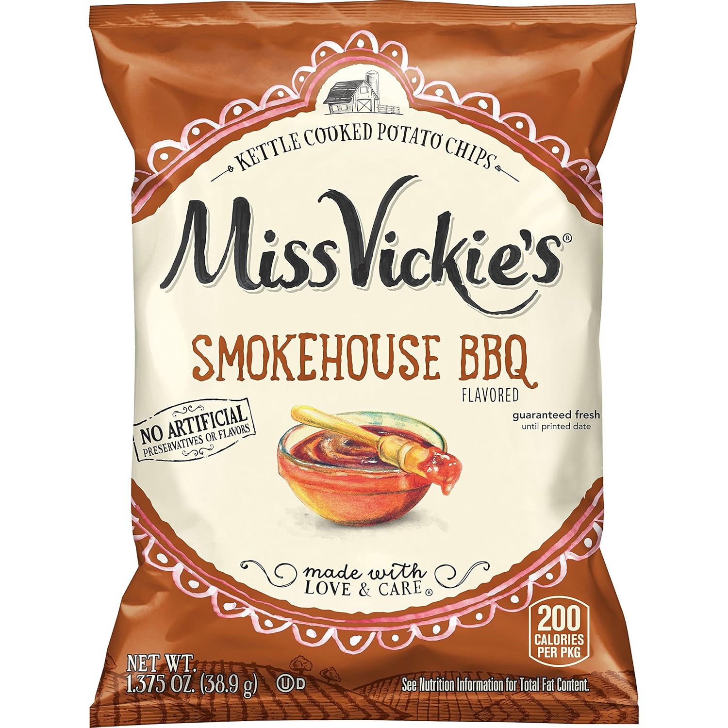 Miss Vickie's Flavored Potato Chips, Smokehouse BBQ, 28 Count