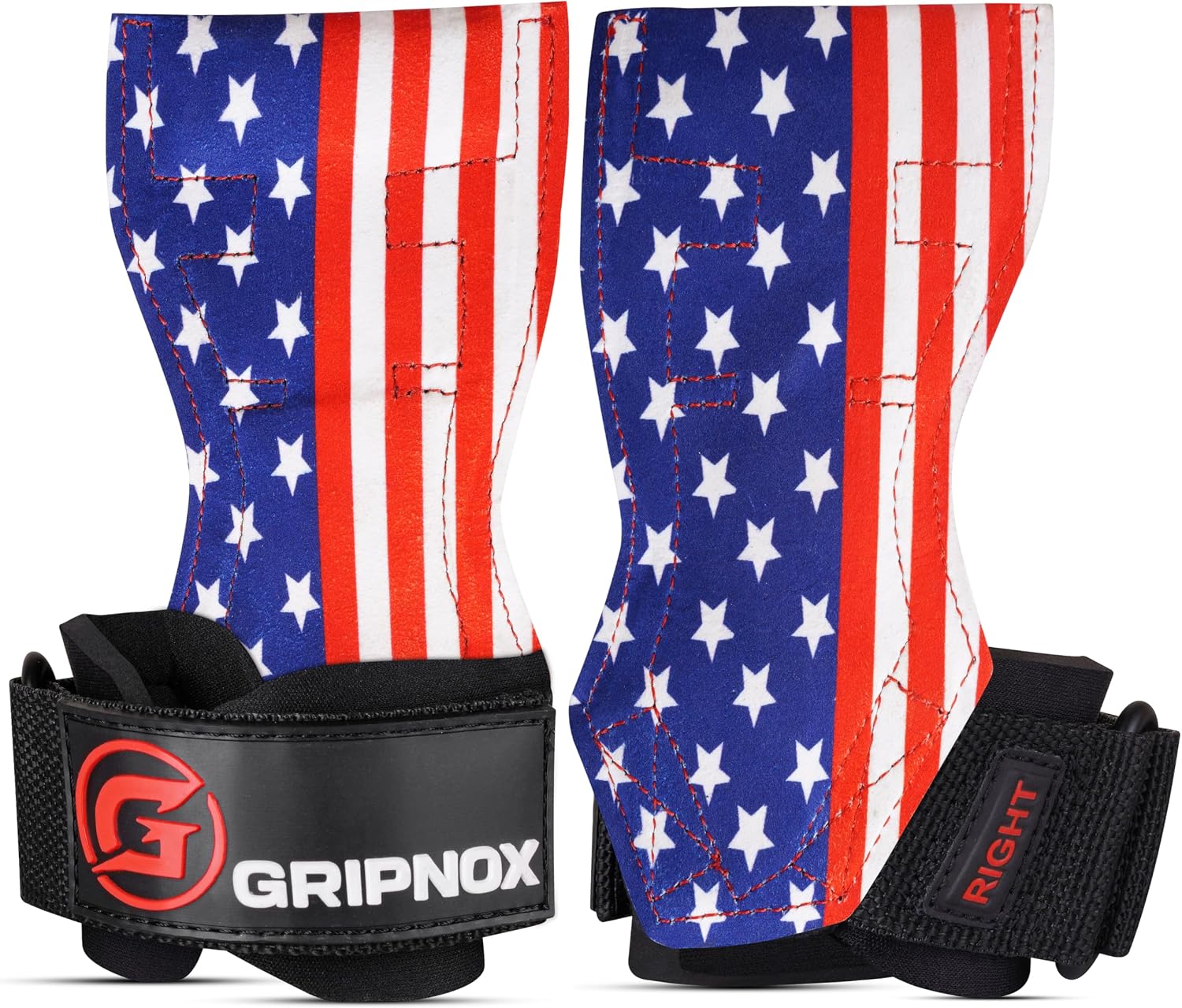 Premium Weight Lifting Grips & Straps for Deadlifts & Powerlifting – Anti-Slip Leather and Rubber Grip with Padded Wrist Wrap Support –