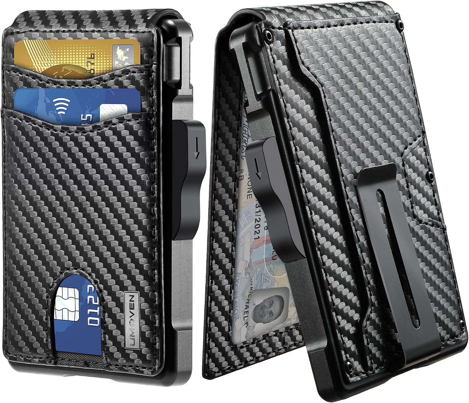 Wallet for Men, Minimalist Slim Leather Wallet, RFID‑Blocking Card Holder