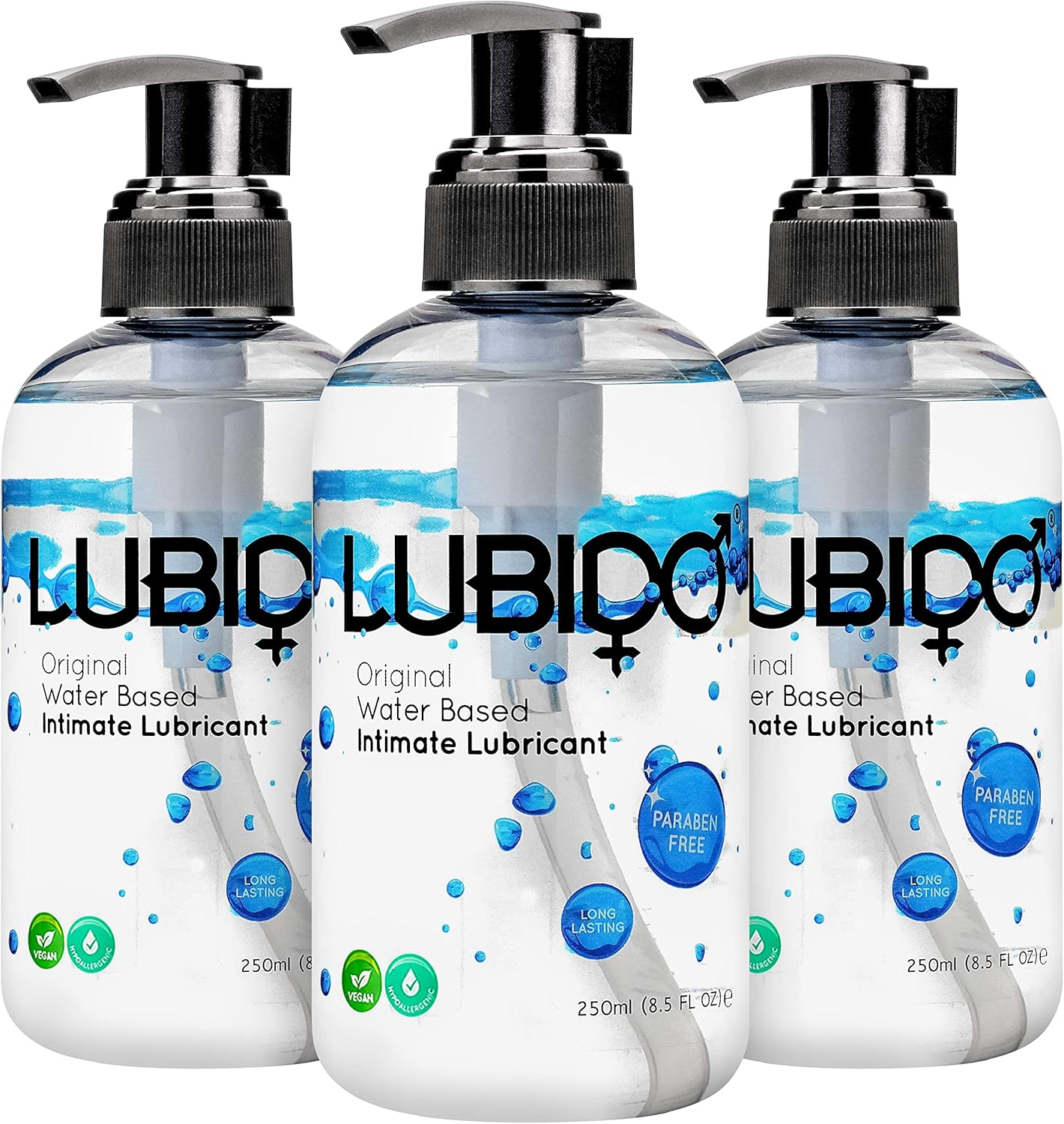 Lubido Original Water Based Paraben Free Intimate Gel Lube – 250ml (Pack of 3)