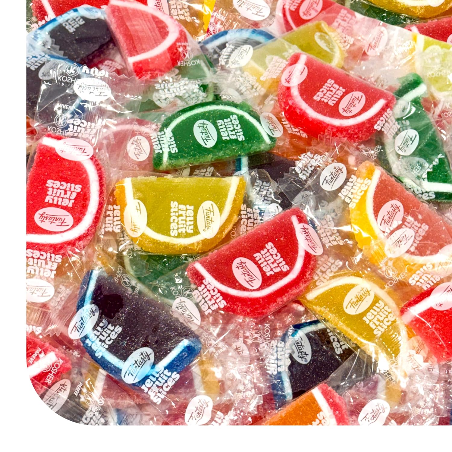 Fruit Slices, Jelly Candy Individually Wrapped - 1 Lb Pack