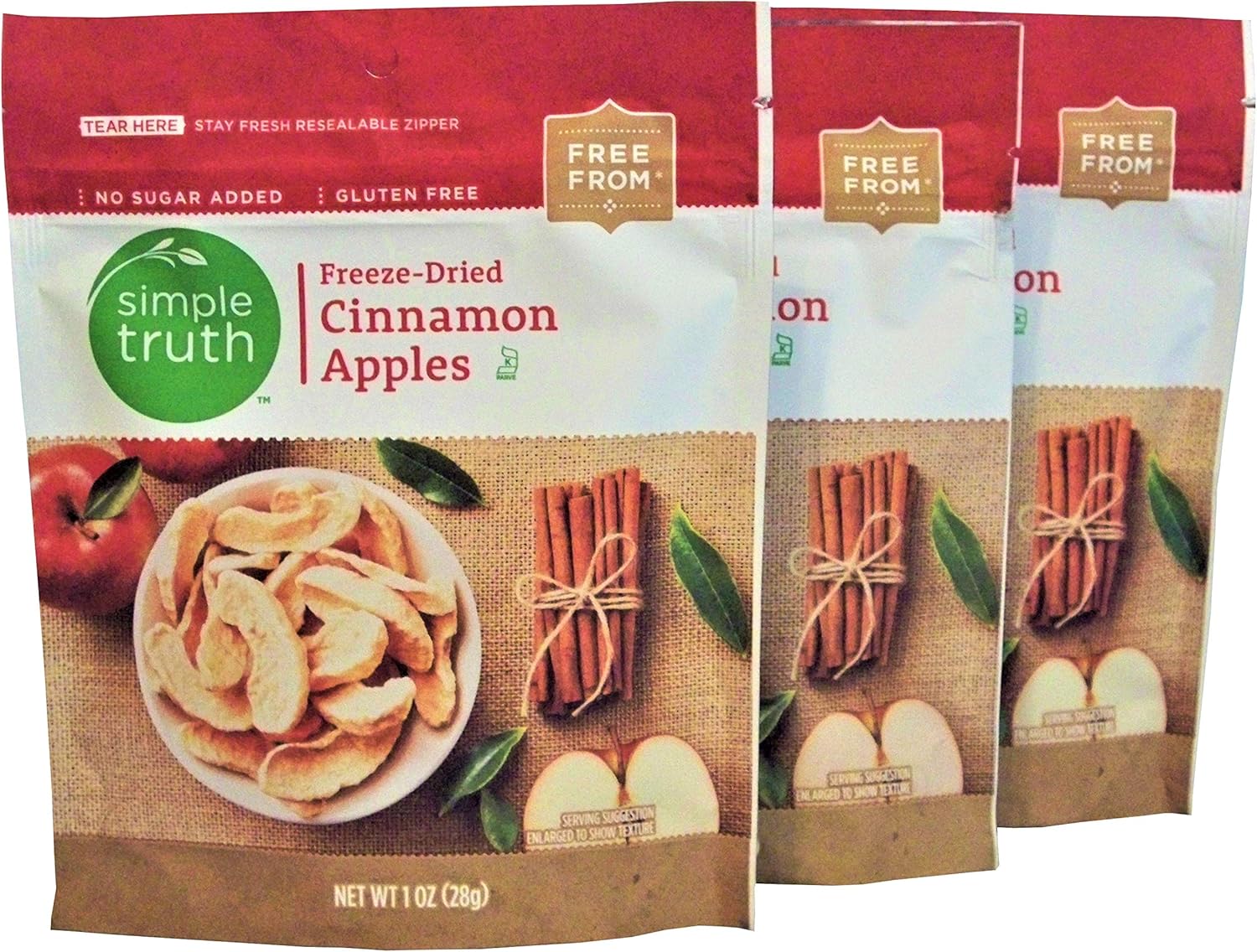 Simple Truth Freeze-Dried Cinnamon Apples 1 oz (3 Pack)