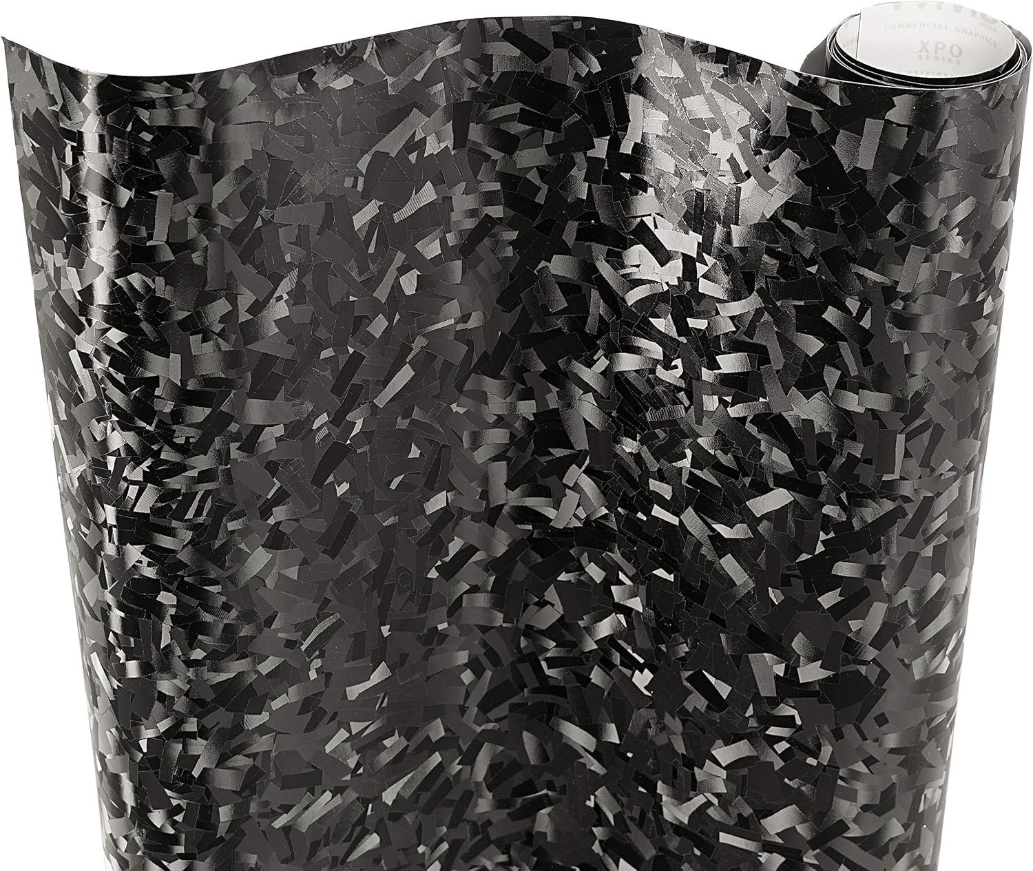 VViViD+ Forged Composite Carbon Patternless Car Vinyl Wrap Roll (50ft x 5ft, Black)