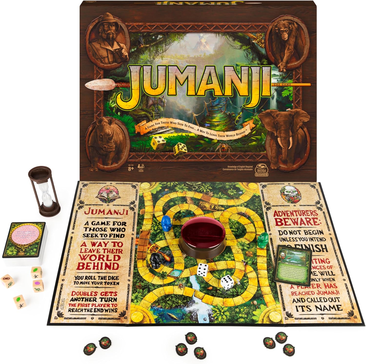 Jumanji The Game, The Classic Adventure Board Game for Kids and Families Aged 8 and Up