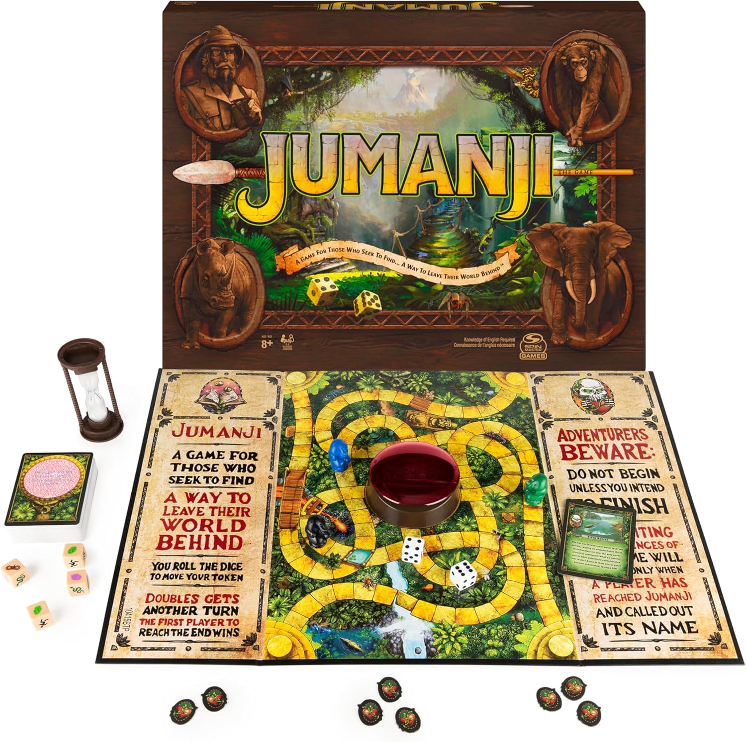Jumanji The Game, The Classic Adventure Board Game for Kids and Families Aged 8 and Up