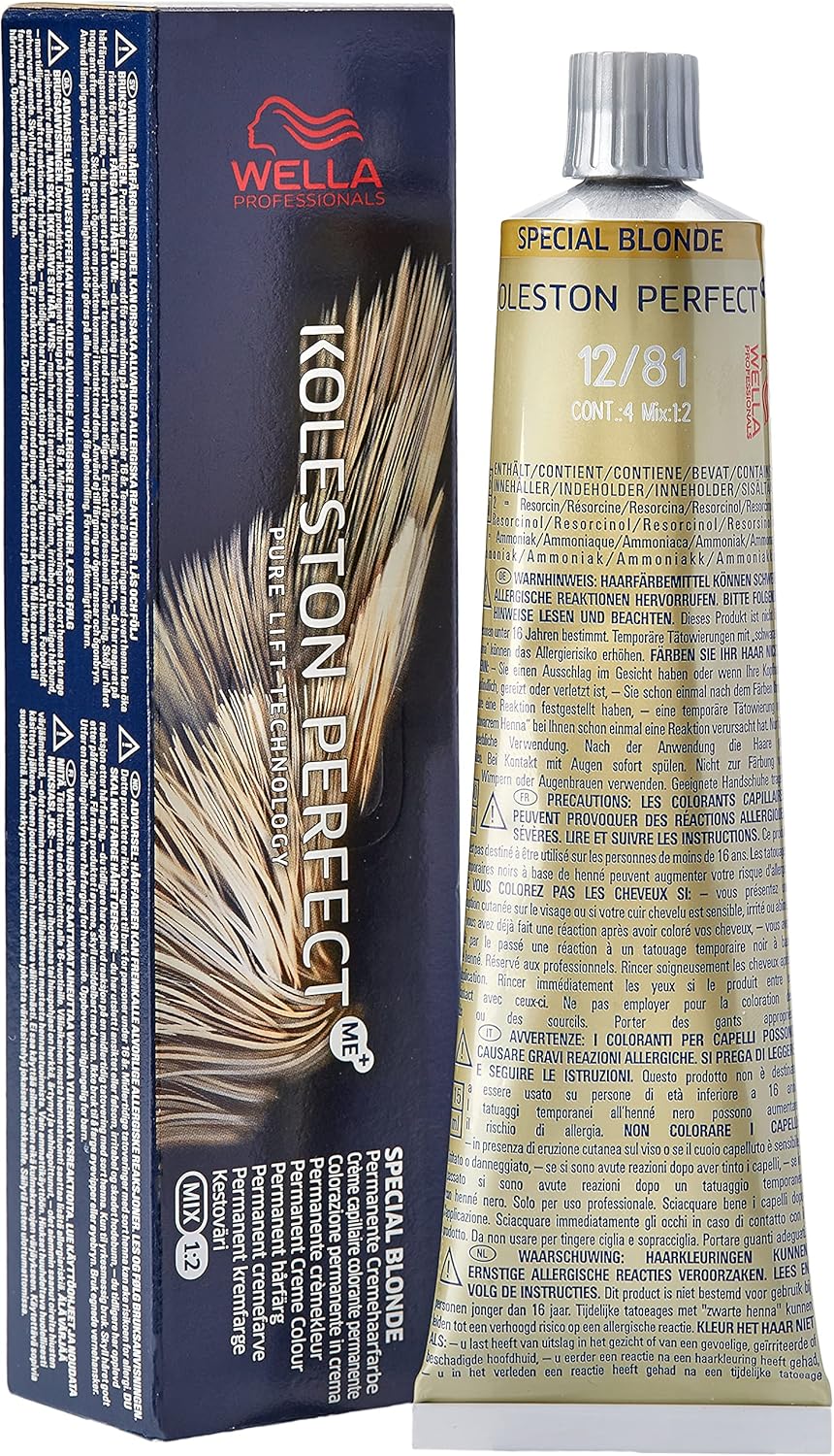 Wella Koleston Perfect ME+ Special Blonde Permanent Hair Colour, No. 12/81 Special Blonde/Pearl Ash, 0.66 kg, 8005610628257