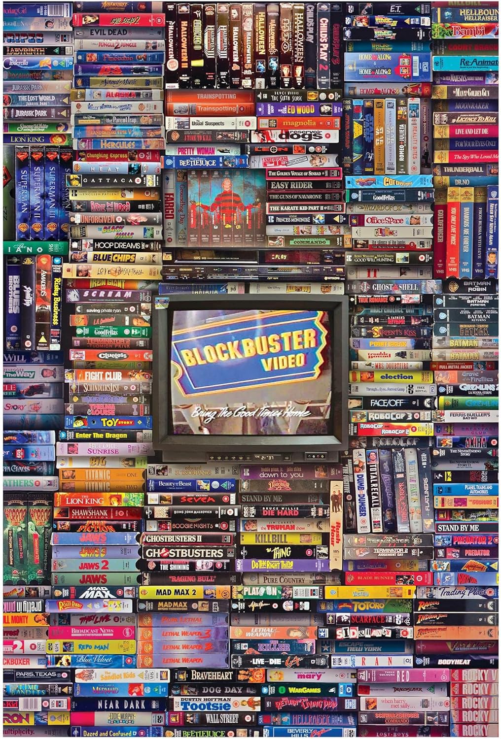 Blockbuster Era 1000-Piece Jigsaw Puzzle, Brain Teaser for Kids and Adults | 28 x 20 Inches