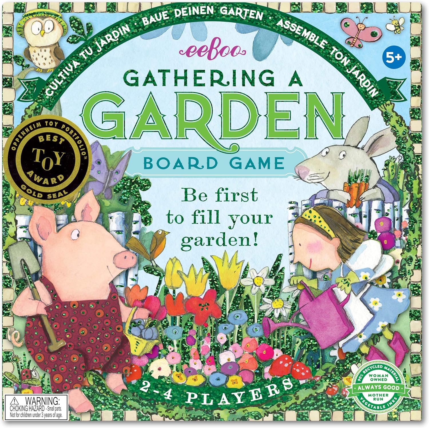eeBoo: Gathering a Garden Board Game, Educational Games and Activities That Cultivate Conversation, Socialization, and Skill-Building, Perfect for Ages 5 and up